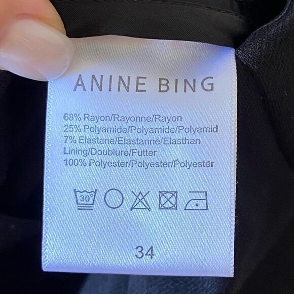 NWT Anine Bing Black Pants Leggings Slim Size 4 - Picture 14 of 14